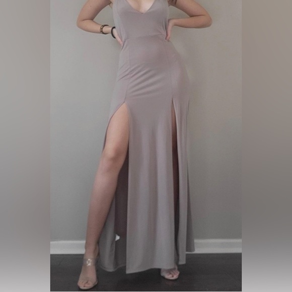 Forever 21 Women's Cream and Tan Dress - Picture 3 of 5